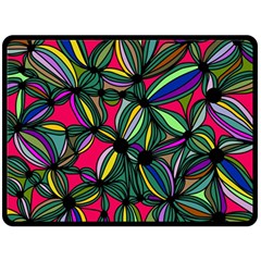 Background Pattern Flowers Seamless Fleece Blanket (large)