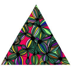 Background Pattern Flowers Seamless Wooden Puzzle Triangle