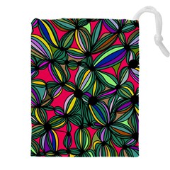 Background Pattern Flowers Seamless Drawstring Pouch (5xl)