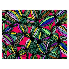 Background Pattern Flowers Seamless One Side Premium Plush Fleece Blanket (extra Small)