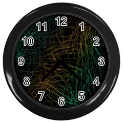 Background Pattern Texture Design Wall Clock (black)