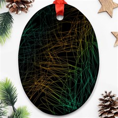 Background Pattern Texture Design Oval Ornament (two Sides)