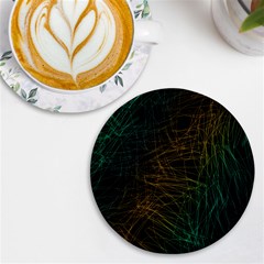 Background Pattern Texture Design Uv Print Round Tile Coaster by Jancukart