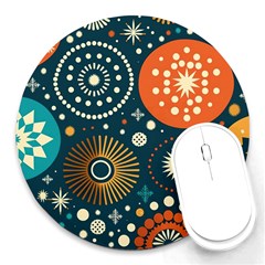 Abstract Pattern Round Mousepad