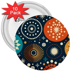 Abstract Pattern 3  Buttons (10 Pack)  by Jancukart