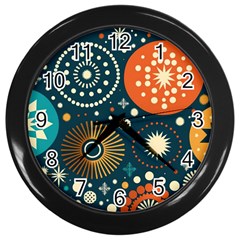 Abstract Pattern Wall Clock (black)