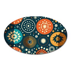 Abstract Pattern Oval Magnet