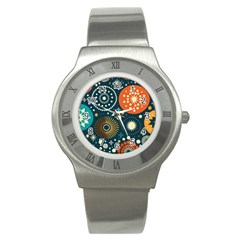 Abstract Pattern Stainless Steel Watch