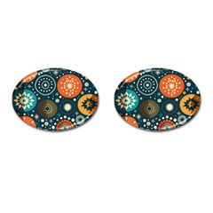 Abstract Pattern Cufflinks (oval)