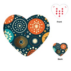 Abstract Pattern Playing Cards Single Design (heart)