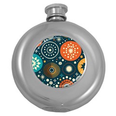 Abstract Pattern Round Hip Flask (5 Oz)