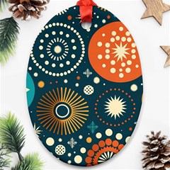 Abstract Pattern Oval Ornament (two Sides)