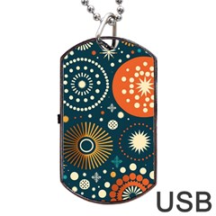 Abstract Pattern Dog Tag Usb Flash (two Sides) by Jancukart