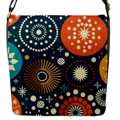 Abstract Pattern Flap Closure Messenger Bag (s)