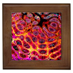 Fractal Black Texture Wallpaper Framed Tile