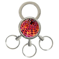 Fractal Black Texture Wallpaper 3-ring Key Chain