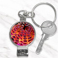 Fractal Black Texture Wallpaper Nail Clippers Key Chain