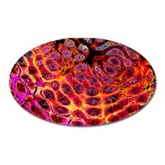 Fractal Black Texture Wallpaper Oval Magnet