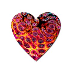 Fractal Black Texture Wallpaper Heart Magnet