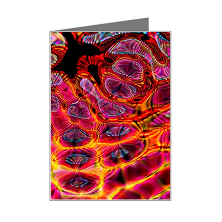 Fractal Black Texture Wallpaper Mini Greeting Card