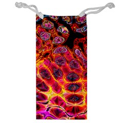 Fractal Black Texture Wallpaper Jewelry Bag