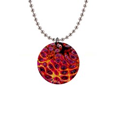 Fractal Black Texture Wallpaper 1  Button Necklace