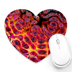 Fractal Black Texture Wallpaper Heart Mousepad