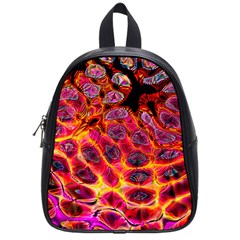 Fractal Black Texture Wallpaper School Bag (small)