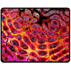 Fractal Black Texture Wallpaper One Side Fleece Blanket (medium)