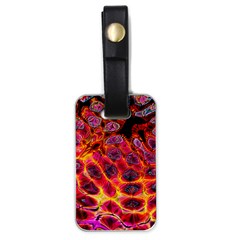 Fractal Black Texture Wallpaper Luggage Tag (one side)