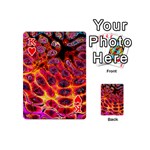 Fractal Black Texture Wallpaper Playing Cards 54 Designs (Mini) Front - HeartK