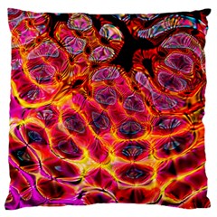 Fractal Black Texture Wallpaper Large Cushion Case (one Side)