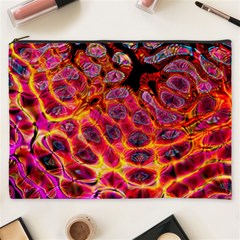 Fractal Black Texture Wallpaper Cosmetic Bag (xxxl) by Jancukart