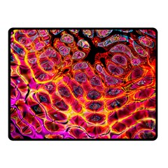 Fractal Black Texture Wallpaper Fleece Blanket (small)