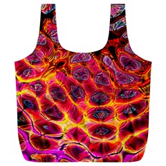 Fractal Black Texture Wallpaper Full Print Recycle Bag (XL)