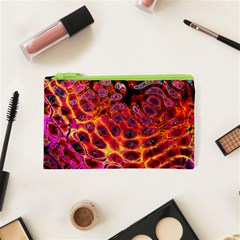 Fractal Black Texture Wallpaper Cosmetic Bag (xs) by Jancukart