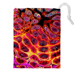 Fractal Black Texture Wallpaper Drawstring Pouch (5XL)