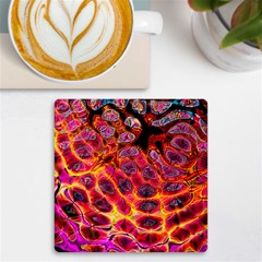 Fractal Black Texture Wallpaper UV Print Square Tile Coaster 