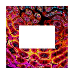 Fractal Black Texture Wallpaper White Box Photo Frame 4  X 6 