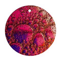 Colorful Bubbles Abstract Art Ornament (round) by Jancukart