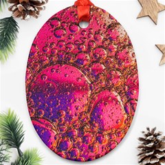 Colorful Bubbles Abstract Art Ornament (oval)