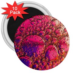 Colorful Bubbles Abstract Art 3  Magnets (10 Pack) 