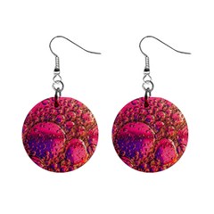 Colorful Bubbles Abstract Art Mini Button Earrings by Jancukart