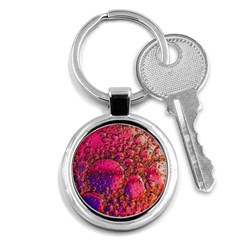 Colorful Bubbles Abstract Art Key Chain (round)