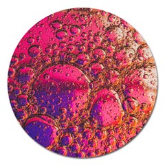 Colorful Bubbles Abstract Art Magnet 5  (round)