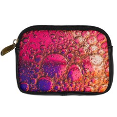 Colorful Bubbles Abstract Art Digital Camera Leather Case