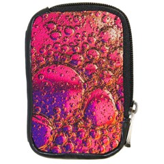 Colorful Bubbles Abstract Art Compact Camera Leather Case