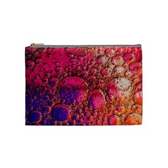 Colorful Bubbles Abstract Art Cosmetic Bag (medium) by Jancukart