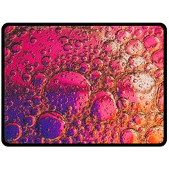 Colorful Bubbles Abstract Art One Side Fleece Blanket (large)