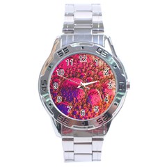 Colorful Bubbles Abstract Art Stainless Steel Analogue Watch